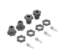 Per Traxxas Per E-Revo Per Revo 3.3 Per E-Maxx Per Summit Per Slayer Per Pro 4X4 1/10 4 Pezzi Dado Esagonale Mozzo Ruota Scanalato Da 17 Mm Monster Truck RC Accessoires Rc(Gray)
