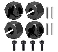 Per Traxxas Per Mini Per Maxx 2S 1/16 Adattatori Esagonali Per Cerchi Lega Alluminio Parti Aggiornamento Auto RC Accessori RC(Black)