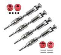 Per Traxxas Per Mini Per Maxx 4x4 Mozzi Alberi Trasmissione CVD Acciaio Set 4 Pezzi Accessorio Modello Spline Lega Alta Resistenza Parti Rc(Red)