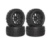 Per Traxxas Per Rustler Per Redcat Per Volcano EPX Pro S30 Per Blackout XTE 1/10 Cerchi E Pneumatici Esagonali 12 Mm Ricambi Auto RC Pneumatici Cerchi Rc(Black)