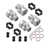 Per Traxxas Per Slash 1/10 Per Rustler Per Stampede 2WD 4X4 Adattatore Mozzo Esagonale Ruota Scanalata Metallo 12Mm A 17Mm Parti Aggiornamento Auto RC Modelli Auto Rc(Black)