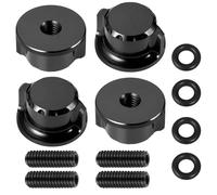 Per Traxxas Per Slash 2WD 4x4 Per E-REVO Per Summit 1/10 Pro 6070-00/6087-00 Kit Montaggio Carrozzeria In Lega Alluminio Viti A Testa Zigrinata Dadi Rondella A Testa Zigrinata Pezzi Auto Rc(Black)