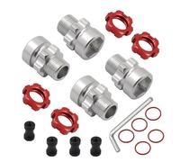 Per Traxxas Per Slash 2WD 4X4 Per Rustler Per Stampede 1/10 Adattatore Per Mozzo Esagonale Per Ruota Scanalata In Metallo 12 Mm A 17 Mm Parti Di Aggiornamento Per Auto RC Accessorio Per Auto RC(Red)