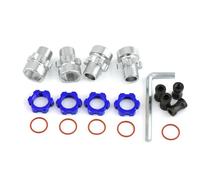 Per Traxxas Per Slash 2WD 4X4 Per Rustler Per Stampede 2WD 4X4 1/10 Adattatore Mozzo Esagonale Ruota Scanalata Metallo Da 12 Mm 17 Mm Parti Aggiornamento Auto RC Accessori RC(Blue)