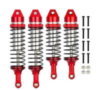 Per Traxxas Per Slash 4x4 2WD Per Rustler Per VXL Per Stampede 1/10 Set Di Ammortizzatori In Lega Di Alluminio Parti Di Aggiornamento Per Auto RC Anteriore Posteriore Accessori Modelli Rc(Red)