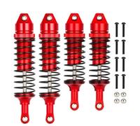 Per Traxxas Per Slash 4x4 2WD Per Rustler Per VXL Per Stampede 1/10 Set Di Ammortizzatori In Lega Di Alluminio Parti Di Aggiornamento Per Auto RC Anteriore Posteriore Accessori Modelli Rc(Red black)