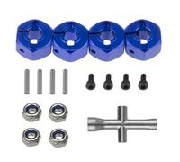 Per Traxxas Per Slash 4X4 Per VXL 2WD Per Rustler Adattatore Mozzo Ruota Esagonale Metallo 12 Mm 1/10 Chiave Croce Con Dado Bloccaggio Flangiato M4 Ricambio Auto RC Accessorio Per Auto RC