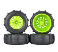 Per Traxxas Per Slash Per ARRMA Per SENTON Per Vkar 1/8 1/10 Short Course Truck Sand Tire Con 12mm 14mm 17mm Ruota Esagonale 4 Pezzi 116mm RC Parti Modifiche RC(Green)