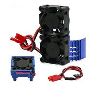 Per Traxxas Per Slash Per Stampede Per Rustler Per Hoss 4×4 Velineon Dissipatore Calore RC Per VXL-3s ESC Ventola Raffreddamento Del Motore Doppia Set Rc Aggiorna Parti