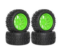 Per Traxxas Per Stampede Per Hoss 2WD 4x4 EPX Pro S30 Per Blackout 1/10 12mm Hex (4 Pezzi) Pneumatici Camion RC Accessori E Aggiornamenti Auto Riparazione Pneumatici Cerchi Rc(Green)