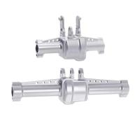 Per Traxxas Per TRX4-M K10 1/18 RC Crawler Parti Di Aggiornamento Accessori Alloggiamento Dell'asse Anteriore Posteriore In Alluminio CNC Con Copertura Dell'asse Assale RC(Silver)