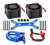 Per Traxxas Per X-Maxx 6S 8S Per Arrma Per Kraton Per Outcast 1/5 RC Parti Automobili Metallo Doppia Ventola Raffreddamento 4985 1717 Dissipatore Calore Motore RC Crawler Componenti
