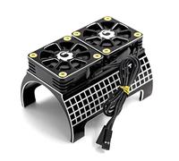 Per Traxxas Per X-Maxx 6S 8S Per Arrma Per Kraton Per Outcast 1/5 Ventola Raffreddamento Doppia In Metallo 4985 1717 Dissipatore Calore Motore Parti Auto RC Accessori RC