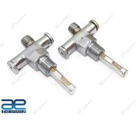 Per Triumph BSA Serbatoio Benzina Ottone Cromo Doppio Pompetta & Riserva Tap Set