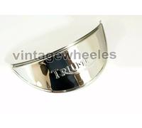 Per Triumph Incisione 7 INCH Faro Visiera Acciaio Inox Lucidato Shad