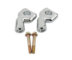 Per Triumph Per Bobber Per Bonneville T100 T120 Per Speedmaster Accessori Moto Manubrio Riser Morsetti Adattatore Sollevamento 30mm Riser Manubrio Moto(D'argento)