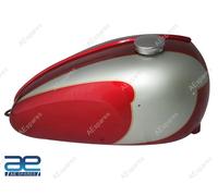 Per Triumph T120 Ciliegia & Argento Dipinta Acciaio Benzina Fuel Gas Tank S2u