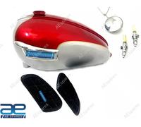 Per Triumph T120 Gas Carburante Benzina Serbatoio Ciliegia & Argento Dipinta S2u