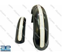 Per Triumph T120 T100 T90 Nero & Bianco Anteriore & Retro Parafanghi FENDER Di