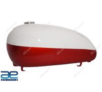 Per Triumph T120 TR6 Duplex Telaio Acciaio Bianco Cherry Vernice Benzina Tank