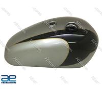 Per Triumph T140 Argento & Nero Dipinta Oif Acciaio Benzina Serbatoio Con Cap