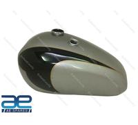 Per Triumph T140 Argento & Nero Dipinta Oif Acciaio Benzina Serbatoio +Tappo S2u