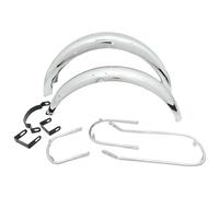 Per Triumph T140 Bonneville Bonnie Cromo Anteriore Retro Parafango Set + Stay
