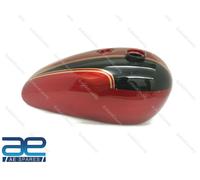 Per Triumph T140 Rosso & Nero Dipinta Acciaio Carburante Benzina Gas Tank Aes