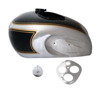 Per Triumph Tigre T80 Gas Benzina Gas Serbatoio Cromo E Nero Dipinta +Tappo Aes