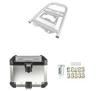 Per TRK502X TRK 502 X 502X Borse Laterali Per Moto Top Case Borsa Sella Alluminio Portapacchi Staffa Acciaio Inossidabile Parte Portapacchi Per Moto(Silver,A)