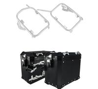Per TRK502X TRK 502 X 502X Borse Laterali Per Moto Top Case Borsa Sella Alluminio Portapacchi Staffa Acciaio Inossidabile Parte Portapacchi Per Moto(Black,B)