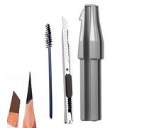 per trucco per sopracciglia, strumento cosmetico manuale, temperamatite con spazzola per sopracciglia e taglierino, per donne e principianti nel settore della bellezza