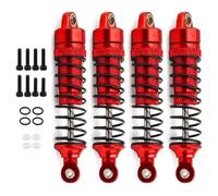 Per TRX Per LaTrax Per Teton Per Desert Pre-Runner Sst 1/18 4 Pezzi Ammortizzatori Anteriori Posteriori Metallo Parti Aggiornamento Auto Camion RC Ammortizzatore RC(Red)