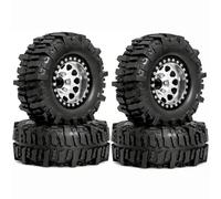 Per TRX4 1.10 Per SCX10 D90 Per TRX6 AXI03007 1/10 .9in Beadlock Ruote Pneumatici Cerchi Black Bead Lock 12mm Hex Crawler Parti Aggiornamento RC Ruote Gomma