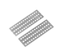 Per TRX4 Per TRX6 Per SCX10 D90 TF2 CC01 Per LC80 YK6101 HB ZP1002 ZP1001 1/10 2 Pezzi 120x38mm Per Scala Sabbia Metallo Tavola Recupero RC Auto Cingolata Parti Modificate Rc(Silver)