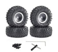 Per TRX4M Per SCX24 Per AX24 Per FCX24 1/18 1/24 Rc Auto 4 Pezzi 55mm 1.0 Metallo Beadlock Set Pneumatici Per Ruote Aggiornamento Modifica Parti Decorative Parti Riparazione RC