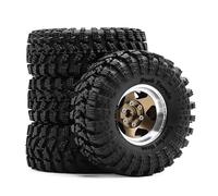 Per TRX4M Per SCX24 Per FMS Per FCX24 Per Ascent-18 1/18 RC Crawle Pneumatici In Gomma Con Plastica Ri 4PCS 1.3 Pollici E Ruote Set Parti Accessori Modellismo RC