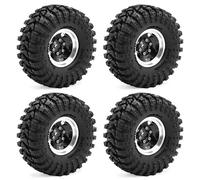 Per TRX4M Per SCX24 Per FMS Per FCX24 Per Ascent-18 1/18 RC Crawle Pneumatici In Gomma Con Plastica Ri 4PCS 1.3 Pollici E Ruote Set Parti Accessori Modellismo RC
