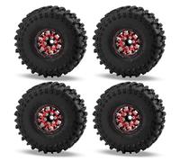 Per TRX4M Per SCX24 Per FMS Per Scala 1/18 Crawler 4PCS Pneumatici In Gomma Da 1.0 Pollici Ruote Set Con Plastica Hu Tutto Per Le Parti Terreno Accessori Modellismo RC