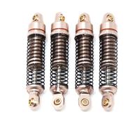 Per TRX4M Per TRX-4M Per Mustang Per Defender 1/18 4 Pezzi Ammortizzatore Metallo Telecomando Veicolo Cingolato Accessori Di Ricambio Per L'aggiornamento Parti Ammortizzatore RC(Brown)