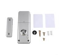 Per TTlock compatibile per serratura intelligente per porte in legno, presenta un design invisibile, scheda per sblocco, controllo remoto delle app e protezione antifurto (argento)