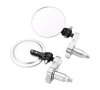 Per TTR 125 250 600 WR 250X 250R 450F TTR250 7/8 "22mm Universale Del Motociclo Specchi Retrovisori Maniglia Bar End compatibili(Argento)