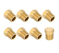 Per tubi in ottone, 8Pcs 1/8\" NPT maschio tappo esagono filettato