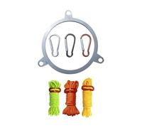 Per Tubi Per Stufe - Anello Antivento Portatile In Acciaio Inossidabile, Cappuccio Antipioggia Con Moschettoni | Outdoor Mountain Camping Prato Patio Cortile Ponte Portico Camper Casa