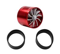Per Turbina Per Auto F1-Z Turbo Caricabatterie Singolo Doppio Filtro Dell'aria Ventola Di Aspirazione Kit Risparmio Gas Carburante Tubo Aspirazione Presa Aria(Red)