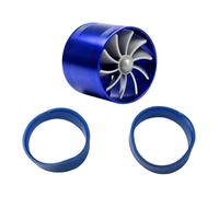 Per Turbina Per Auto F1-Z Turbo Caricabatterie Singolo Doppio Filtro Dell'aria Ventola Di Aspirazione Kit Risparmio Gas Carburante Tubo Aspirazione Presa Aria(Blue)