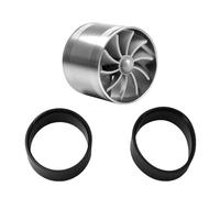 Per Turbina Per Auto F1-Z Turbo Caricabatterie Singolo Doppio Filtro Dell'aria Ventola Di Aspirazione Kit Risparmio Gas Carburante Tubo Aspirazione Presa Aria(Silver)