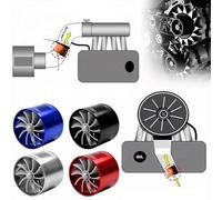 Per Turbina Per Auto F1-Z Turbo Caricabatterie Singolo Doppio Filtro Dell'aria Ventola Di Aspirazione Kit Risparmio Gas Carburante Tubo Aspirazione Presa Aria(Black)