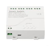 per tuya 4 canali WiFi e interruttore relè radio DC 5-32 V, 10 A, controllo passo-passo a 4 vie con autoblocco per l'app Life, compatibile con Google Home (4CH DC5-32V with housing)