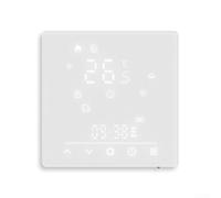 per Tuya Matter Termostato intelligente per riscaldamento elettrico a pavimento, regolatore di temperatura WiFi con touch screen 2.5D, controllo remoto tramite app, 5A, bianco
